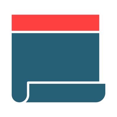 Kişisel ve Ticari Kullanım İçin Yapışkan Not Vektörü İki Renk Simgesi