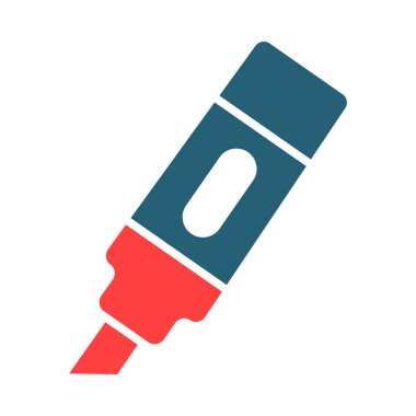 Kişisel ve ticari kullanım için Vurgulayıcı Vektör Sembolü İki Renk Simgesi