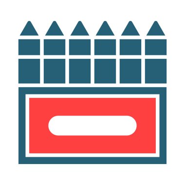 Kişisel ve ticari kullanım için Boya Kalemleri Vektör Sembolü İki Renk Simgesi