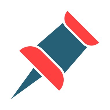 Kişisel ve ticari kullanım için Pin Vektörü Kabartma İki Renk Simgesi