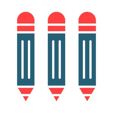 Kişisel ve ticari kullanım için Renk Kalemleri Vektör Sembolü İki Renk Simgesi