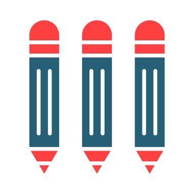 Kişisel ve ticari kullanım için Renk Kalemleri Vektör Sembolü İki Renk Simgesi