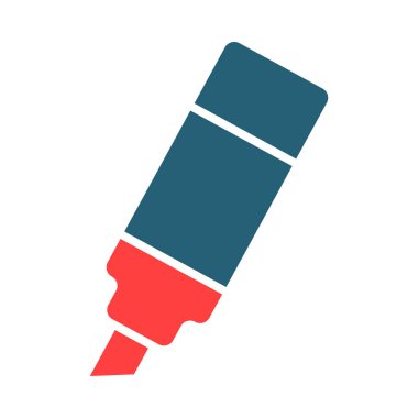 Kişisel ve ticari kullanım için İşaretleyici Vektör Sembolü İki Renk Simgesi