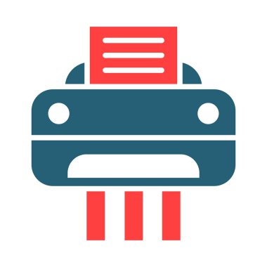 Kişisel ve ticari kullanım için Kağıt Öğütücü Vektör Sembolü İki Renk Simgesi