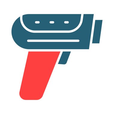 Kişisel ve ticari kullanım için Barkod Tarayıcı Vektör Sembolü İki Renk Simgesi