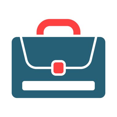 Kişisel ve Ticari Kullanım İçin Evrak Çantası Vektör Sembolü İki Renk Simgesi