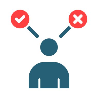 Decision Making Vector Glyph Two Color Icon For Personal And Commercial Use