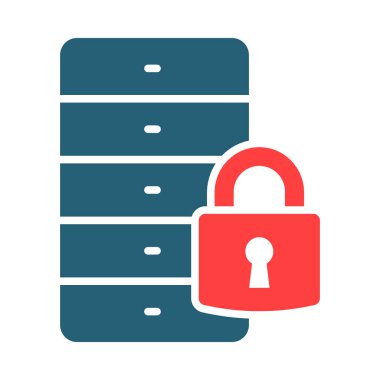 Kişisel ve Ticari Kullanım İçin Kilitli Vektör Sembolü İki Renk Simgesi