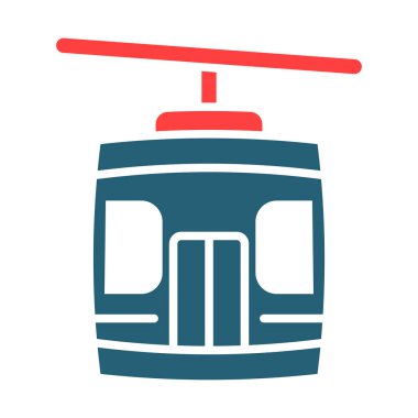 Kişisel ve ticari kullanım için Gondol Vektör Sembolü İki Renk Simgesi