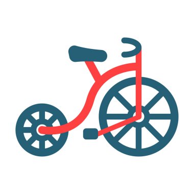 Kişisel ve Ticari Kullanım İçin İki Renk Simgesi Bisiklet Boyutu