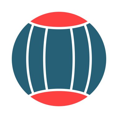 Kişisel ve ticari kullanım için Spor Topu Vektör Sembolü İki Renk Simgesi