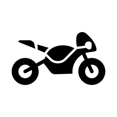 Kişisel ve ticari kullanım için Motosiklet Vektörü Glyph Simgesi