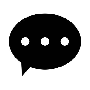 Kişisel ve Ticari Kullanım İçin Sohbet Balonu Vektörü Glyph Simgesi