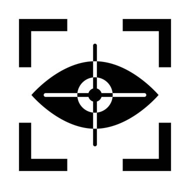 Eye Tracking Vector Glyph Icon For Personal And Commercial Use clipart