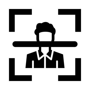 Kişisel ve ticari kullanım için Yüz Tarama Vektörü Kabartma Simgesi