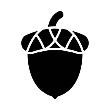 Kişisel ve ticari kullanım için Meşe palamudu Vektörü Glyph Simgesi