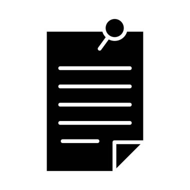 Kişisel ve ticari kullanım için Not Vektörü Glyph Simgesi