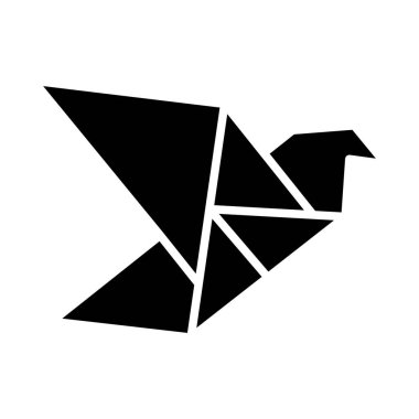 Kişisel ve ticari kullanım için Origami Vektör Kabartma Simgesi