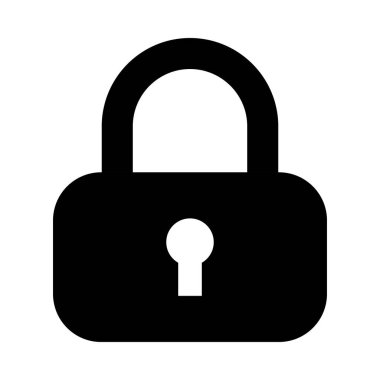 Kişisel ve ticari kullanım için asma kilit vektörü kabartma simgesi