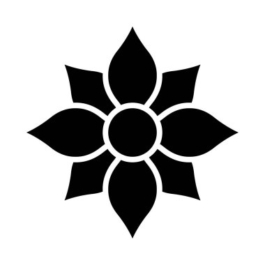 Kişisel ve ticari kullanım için Çiçek Vektörü Kabartma Simgesi