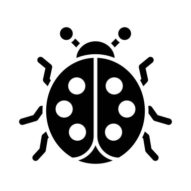 Kişisel ve ticari kullanım için Uğur Böceği Vektörü Glyph Simgesi