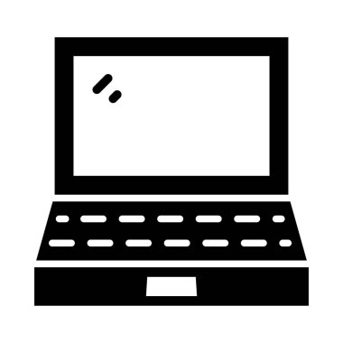 Kişisel ve ticari kullanım için dizüstü bilgisayar vektörü kabartma simgesi