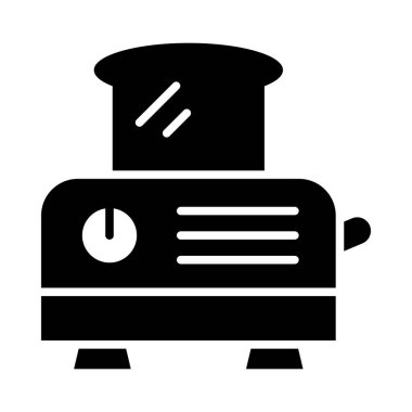 Kişisel ve ticari kullanım için Tost Makinesi Vektörü Glyph Simgesi