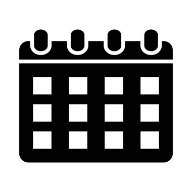 Kişisel ve Ticari Kullanım İçin Takvim Vektörü Kabartma Simgesi