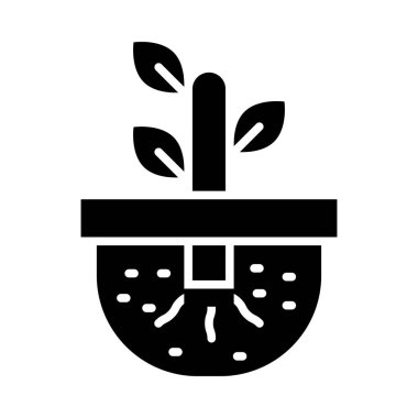 Kişisel ve ticari kullanım için bitki vektörü kabartma simgesi