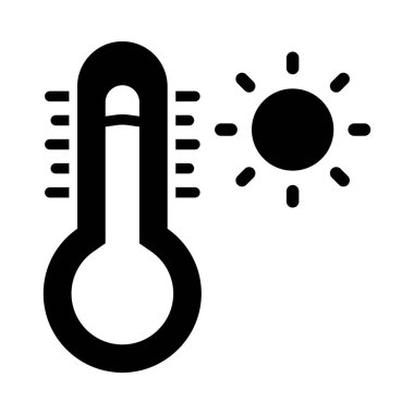 Kişisel ve ticari kullanım için Sıcaklık Vektörü Kabartma Simgesi