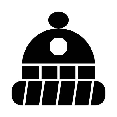 Kişisel ve ticari kullanım için Beanie Vector Glyph Simgesi