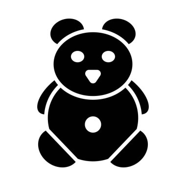 Kişisel ve ticari kullanım için Teddy Bear Vektör Kabartma Simgesi