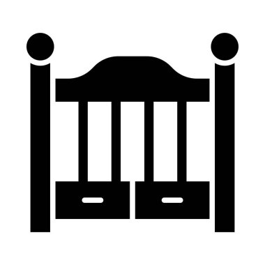 Kişisel ve ticari kullanım için Bebek Beşiği Vektörü Glyph Simgesi