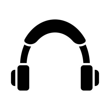 Kişisel ve ticari kullanım için kulaklık vektörü kabartma simgesi
