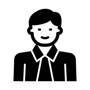 Kişisel ve ticari kullanım için Man Vector Glyph Simgesi