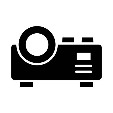 Kişisel ve Ticari Kullanım İçin Projektör Aygıtı Vektör Kabartma Simgesi