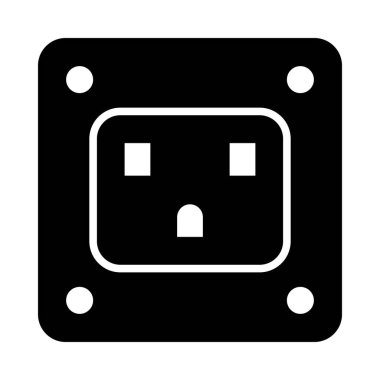 Kişisel ve Ticari Kullanım İçin Soket Vektörü Kabartma Simgesi