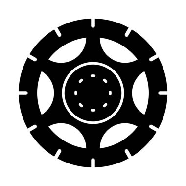 Kişisel ve Ticari Kullanım İçin Tekerlek Vektörü Kabartma Simgesi