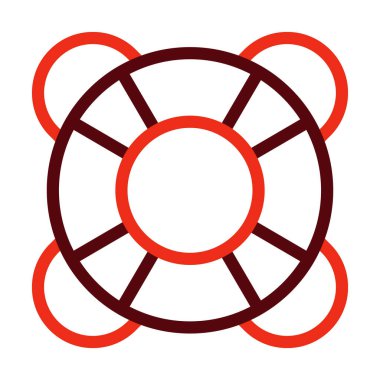 Flippers Vektör Kalın Çizgi Kişisel ve Ticari Kullanım İçin İki Renk Simgesi