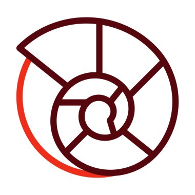 Deniz Kabuğu Vektör Kalın Çizgisi Kişisel ve Ticari Kullanım İçin İki Renk Simgesi