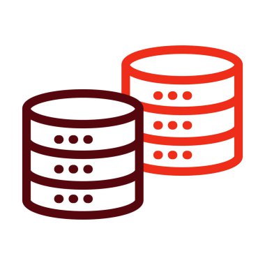 Kişisel ve ticari kullanım için Depolama Vektörü Kalın Çizgisi İki Renk Simgesi