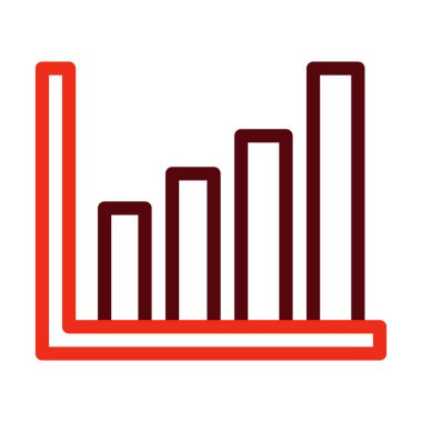 Kişisel ve Ticari Kullanım İçin İstatistikler Kalın Satır İki Renk Simgesi