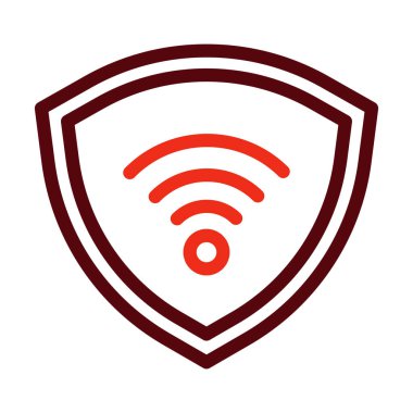 Kişisel ve Ticari Kullanım İçin Koruma Vektörü Kalın Çizgisi İki Renk Simgesi