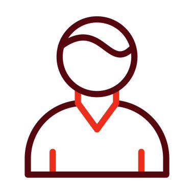 Kişisel ve ticari kullanım için Kullanıcı Vektörü Kalın Satırı İki Renk Simgesi