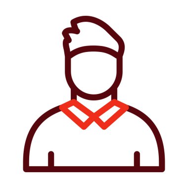 Kişisel ve ticari kullanım için Avatar Vektör Kalın Çizgisi İki Renk Simgesi