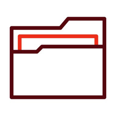 Kişisel ve Ticari Kullanım İçin Dizin Vektörü Kalın Çizgisi İki Renk Simgesi