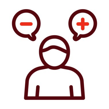 Kişisel ve ticari kullanım için Tavır Vektörü Kalın Çizgi İki Renk Simgesi