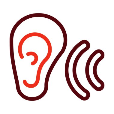 Kişisel ve ticari kullanım için vektör kalınlığı iki renk simgesi dinle