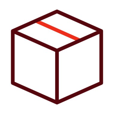 Kişisel ve ticari kullanım için Paket Vektör Kalın Çizgisi İki Renk Simgesi