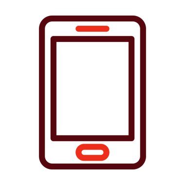 Kişisel ve ticari kullanım için Mobil Vektör Kalın Çizgisi İki Renk Simgesi